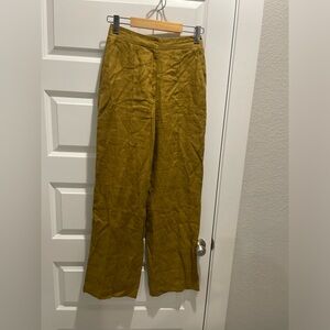 BLOGGER'S FAVE! Zara Full Length wide leg linen Pants XS